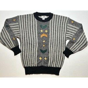 Vintage Union Pier Sportswear Sweater Medium Pullover Crew Neck 90s Retro Casual